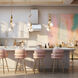 Mika 2 Light 9.7 inch Modern Brass Pendant Ceiling Light
