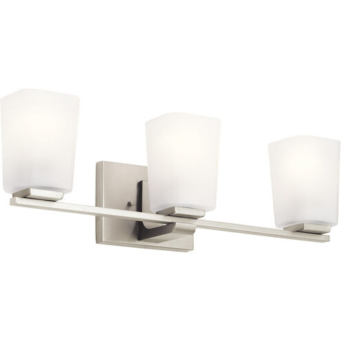 Roehm 3 Light 23 inch Brushed Nickel Wall Mt Bath 3 Arm Wall Light