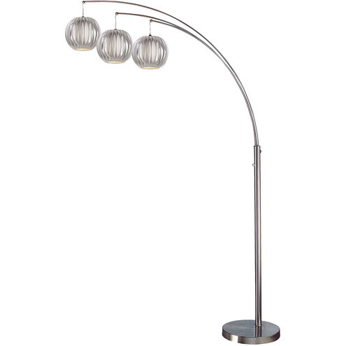 Deion 91 inch 9.00 watt Polished Steel Arc Lamps Portable Light