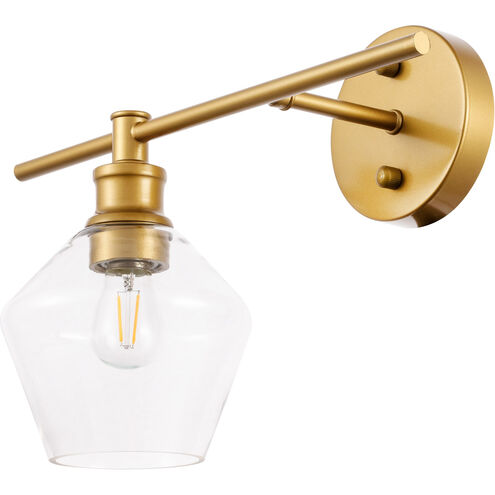 Gene 1 Light 14.7 inch Brass Wall sconce Wall Light, Left