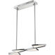 Aeon LED 28 inch Chrome Linear Chandelier Ceiling Light in 6.25