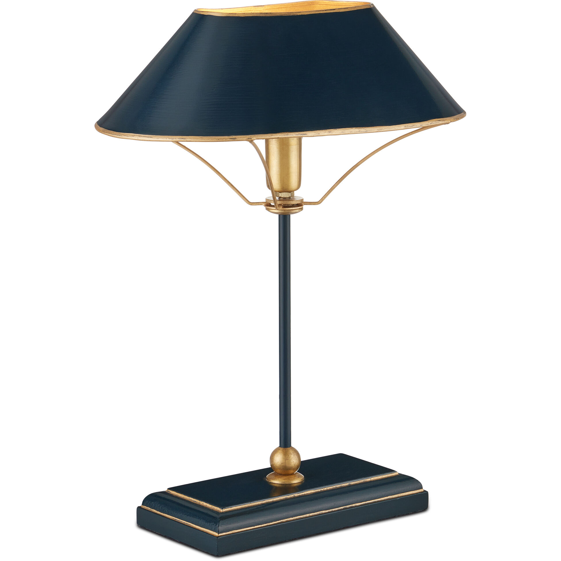 Daphne 16.5 inch 60 watt Navy/Gold Table Lamp Portable Light