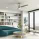 Brahm 56 inch Brushed Stainless Steel with Silver Blades Ceiling Fan
