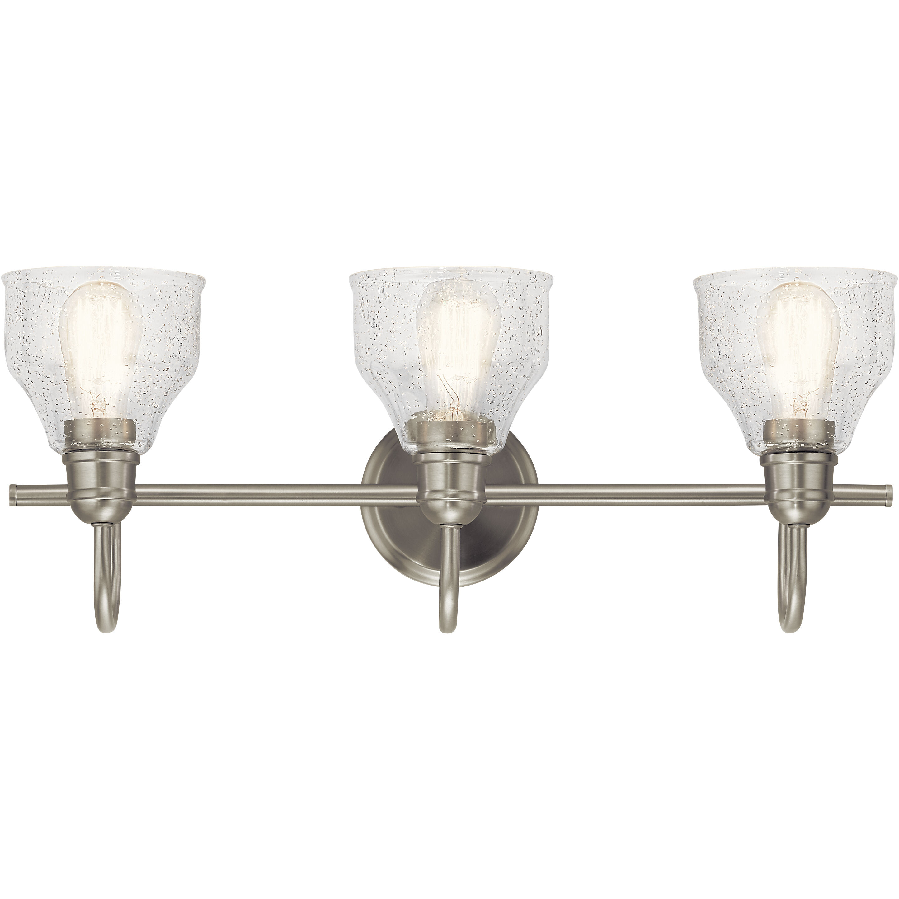 Avery 3 Light 24 inch Brushed Nickel Wall Mt Bath 3 Arm Wall Light