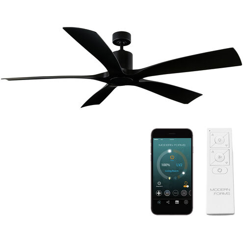 Aviator 70 inch Matte Black Downrod Ceiling Fan