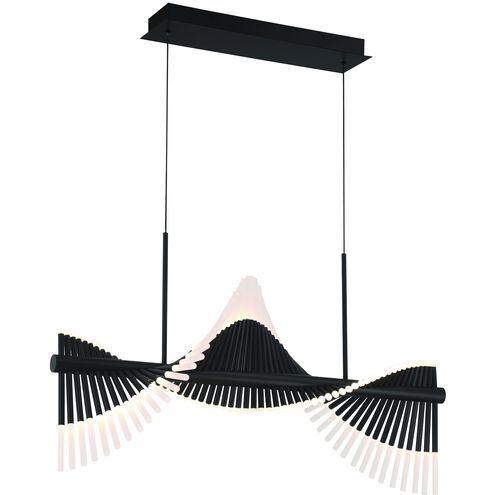 Voltik Linear Chandelier Ceiling Light in Black