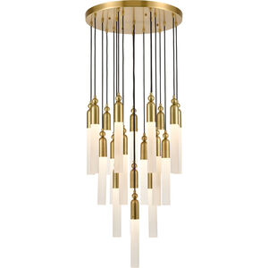 Fusion 19 Light 28 inch Aged Brass Chandelier Ceiling Light