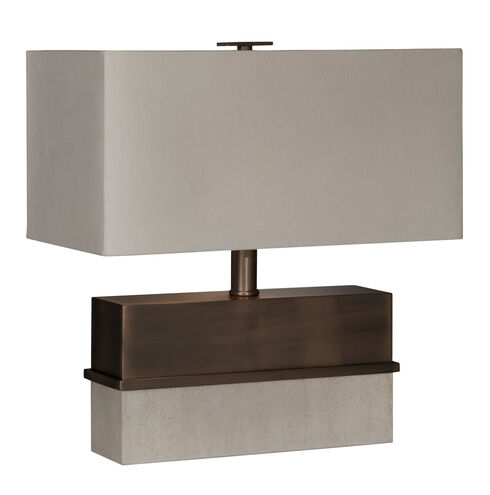 Thumprints Piedmont 2 Light Table Lamp in Dark Bronze & Off White 1126-ASL-2093
