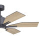 Mayfield 44 inch Charcoal Black with Oak-Black Walnut Blades Ceiling Fan