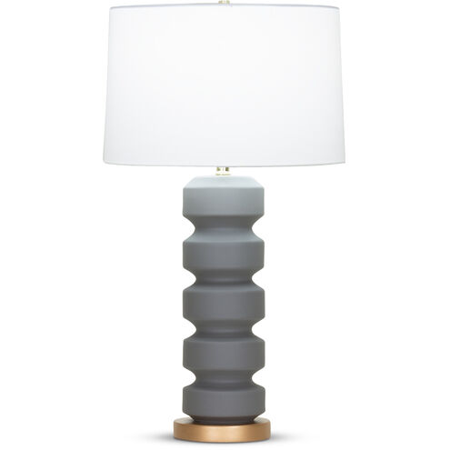 FlowDecor Luca 28.5 inch 150.00 watt Charcoal Grey Matte Table Lamp Portable Light 4349 - Open Box