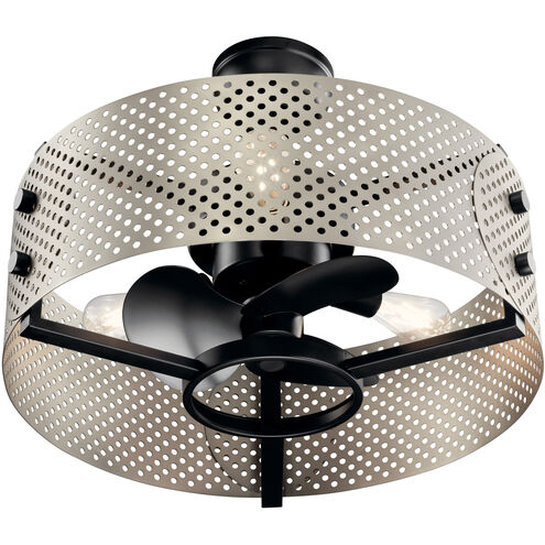 Eyrie 13 inch Satin Black Ceiling Fan