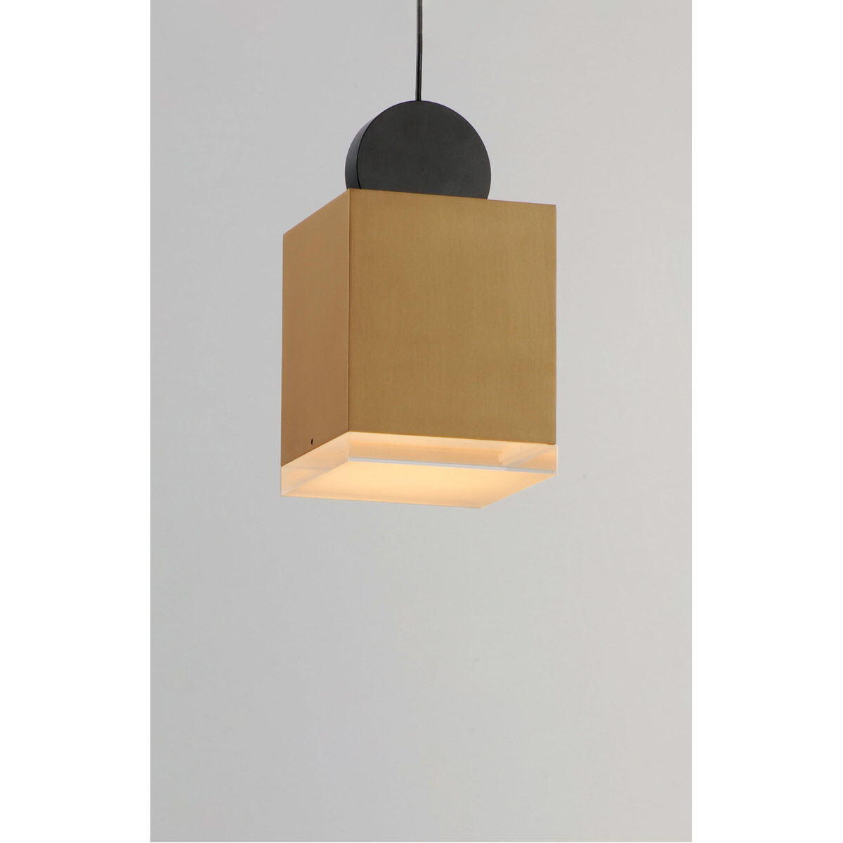 Nob LED 3.5 inch Black and Gold Single Pendant Ceiling Light
