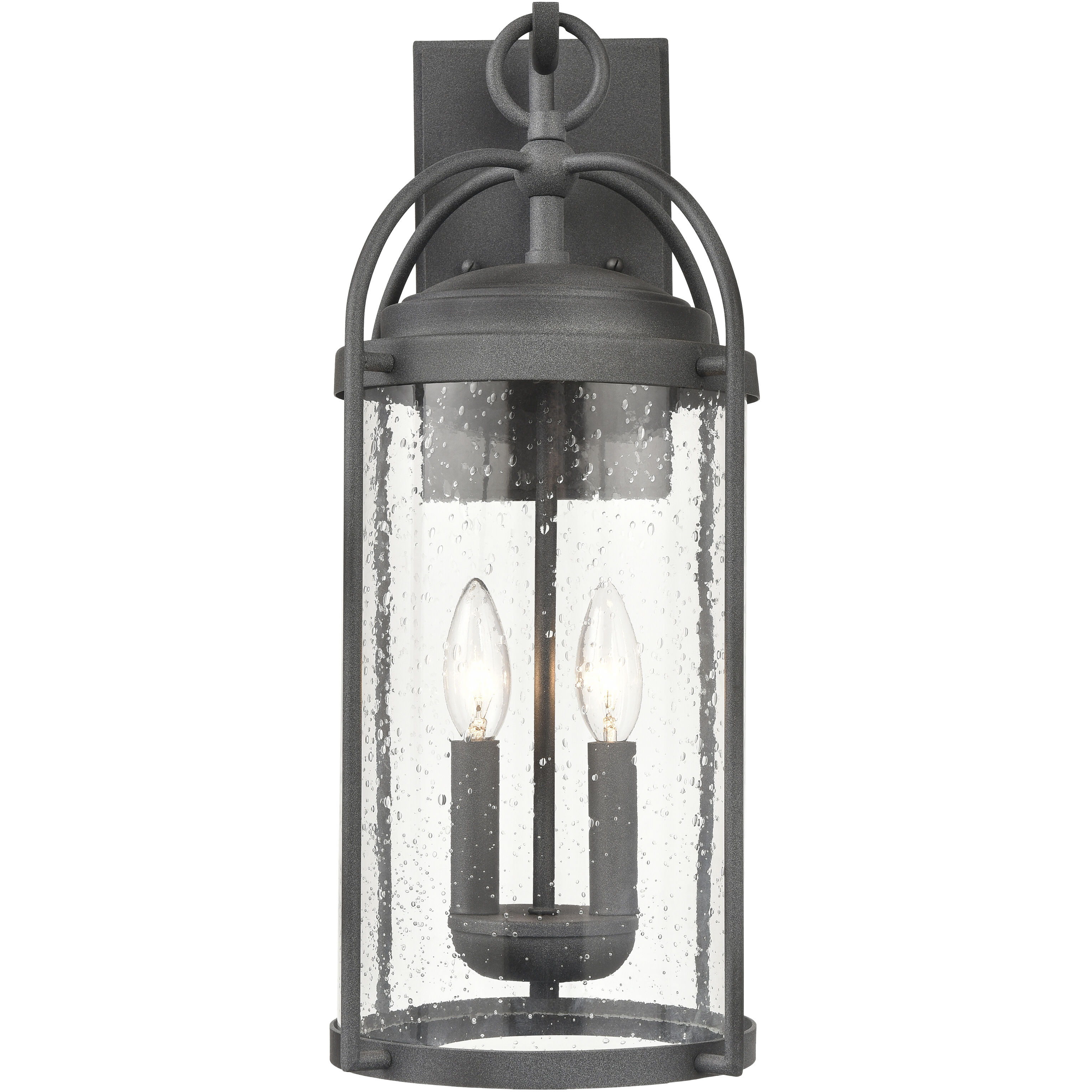 Catalonia 2 Light 19 inch Distressed Zinc Outdoor Wall Sconce