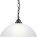 Classic Dome Pendant 1 Light 15 inch Matte Black Pendant Ceiling Light