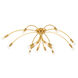 Amboy 16 Light 48 inch Aged Brass Flush Mount Ceiling Light