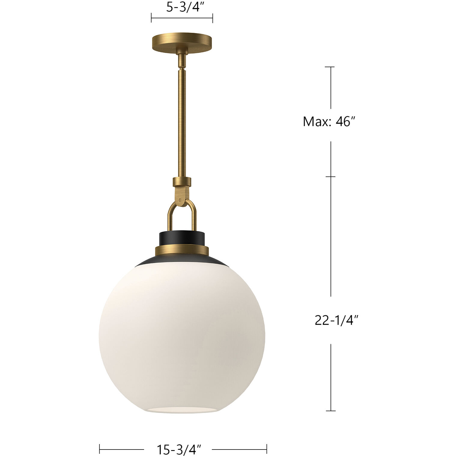 Alora Mood Copperfield Pendant Ceiling Light in Aged Gold, Clear Glass
