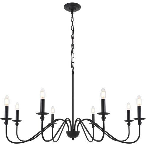 Rohan 8 Light 42 inch Matte Black Chandelier Ceiling Light