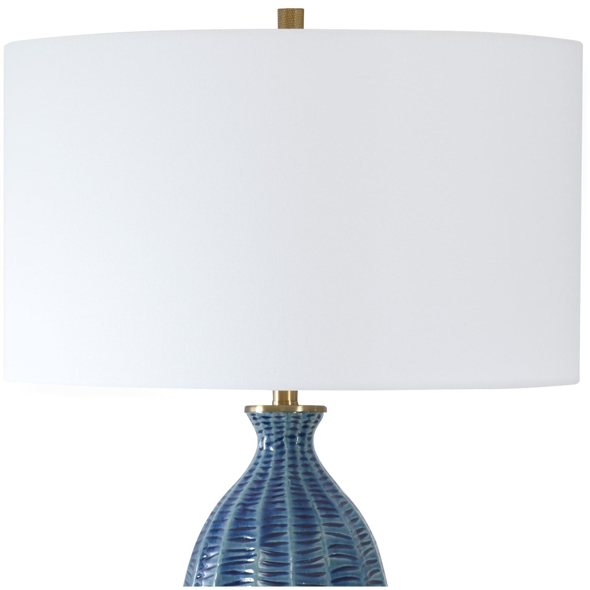 Bixby 28.75 inch 150.00 watt Blue Glaze and Antique Brass Table Lamp Portable Light