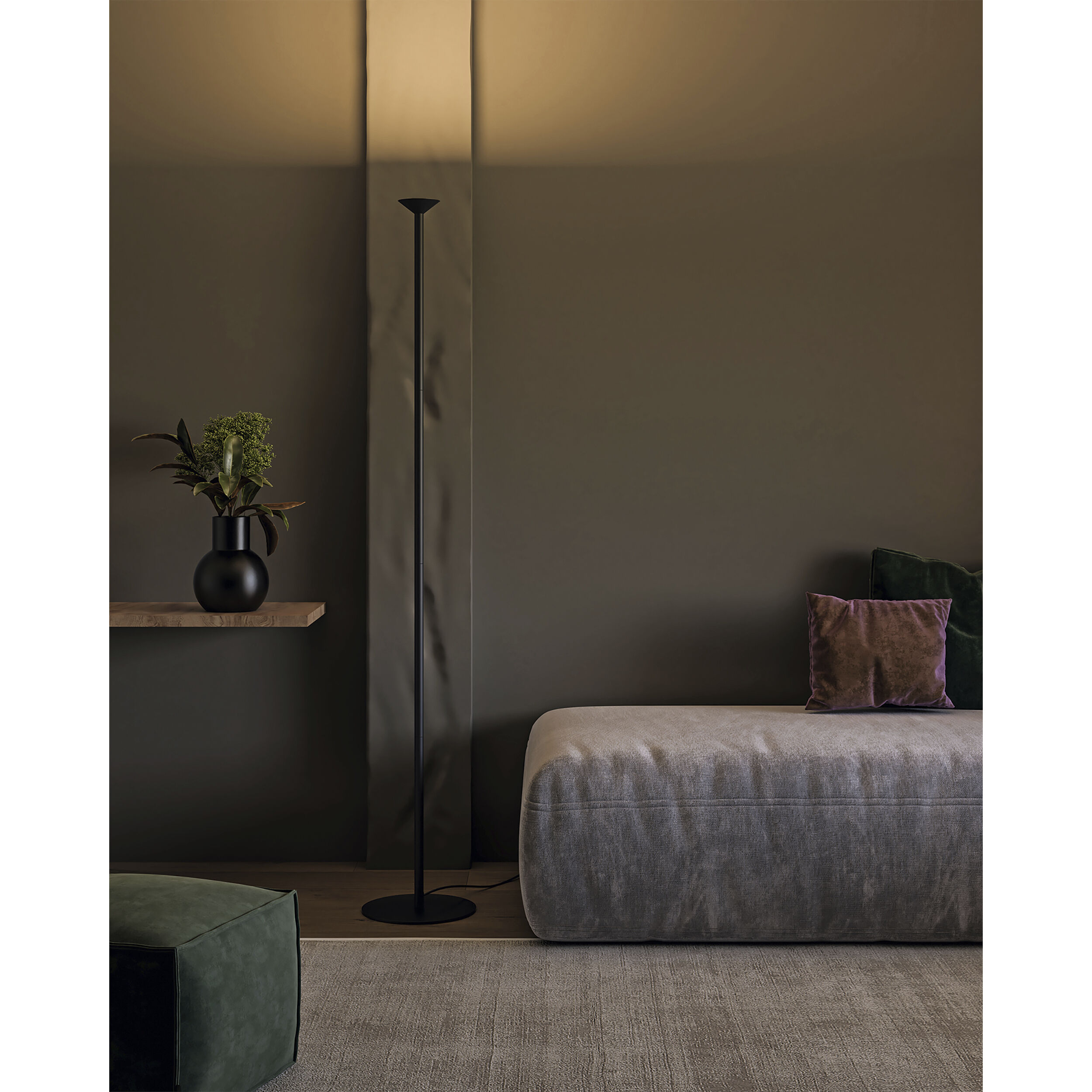 Valor 78.13 inch 15.00 watt Black Floor Lamp Portable Light