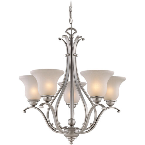 Monrovia 5 Light 26 inch Brushed Nickel Chandelier Ceiling Light