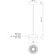 Oxford LED 5 inch Brushed Nickel Pendant Ceiling Light