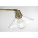 Dillon 26.25 inch Antique Brass with Clear Swingarm Sconce Wall Light