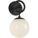 Alora Mood Fiore 1 Light 6 inch Matte Black Bath Vanity Light Wall Light