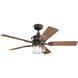 Lyndon 52 inch Olde Bronze with Medium Walnut Blades Ceiling Fan