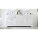 Franklin 72 X 22 X 35 inch White Bathroom Vanity Cabinet