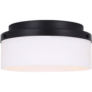 Malloy 2 Light 12.25 inch Black Flush Mount Ceiling Light