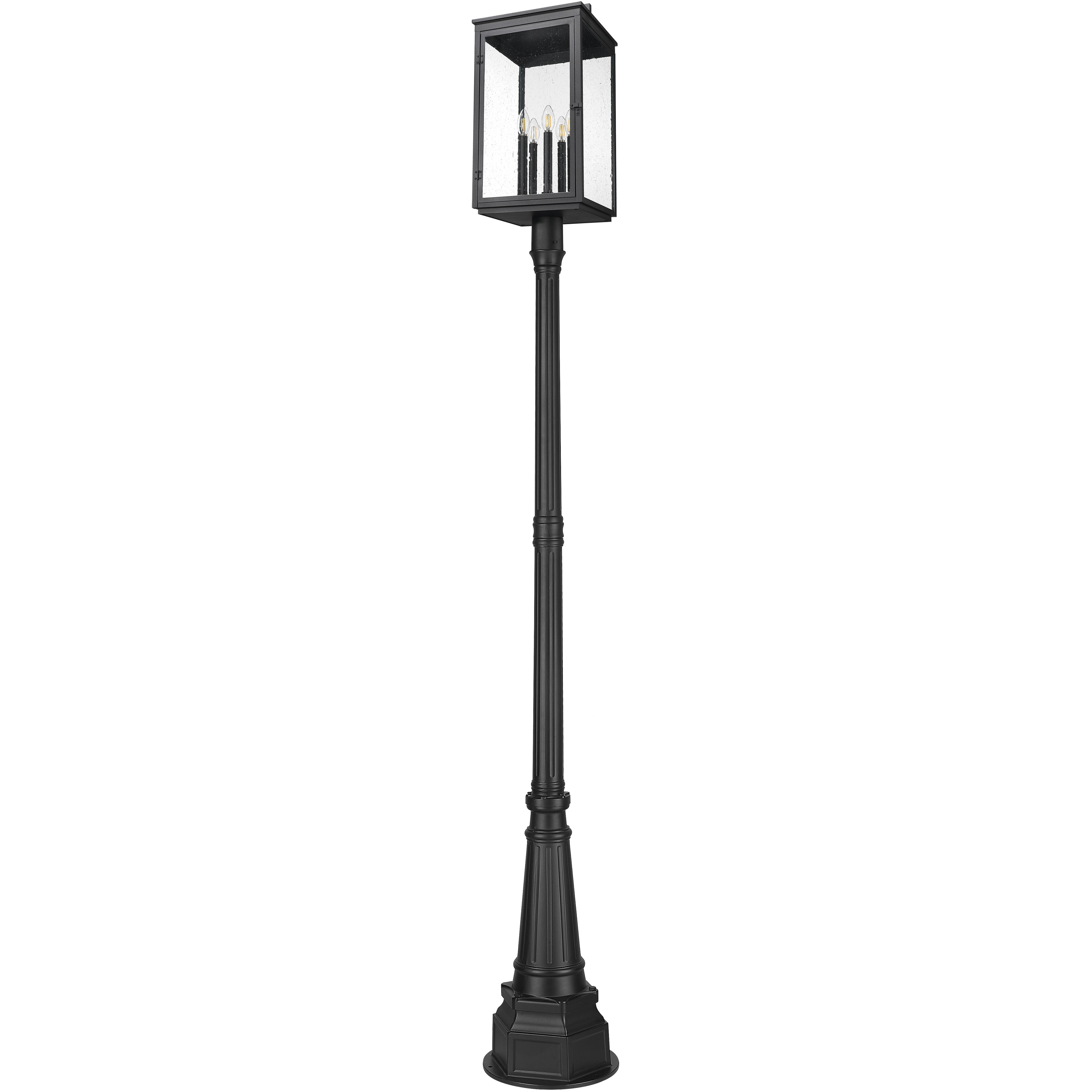 Hartwell 5 Light 108.75 inch Sand Black Outdoor Post Mounted Fixture