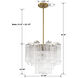 Addis 4 Light 17.75 inch Aged Brass Chandelier Ceiling Light in Tronchi Glass Clear