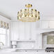 Nova 6 Light 16 inch Champagne Chandelier Ceiling Light