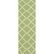 Frontier 96 X 30 inch Grass Green, Cream Rug