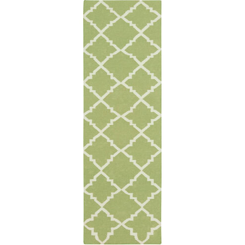 Frontier 96 X 30 inch Grass Green, Cream Rug
