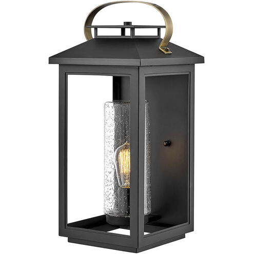 Coastal Elements Atwater Outdoor Wall Mount Lantern in Black, Non-LED, Large