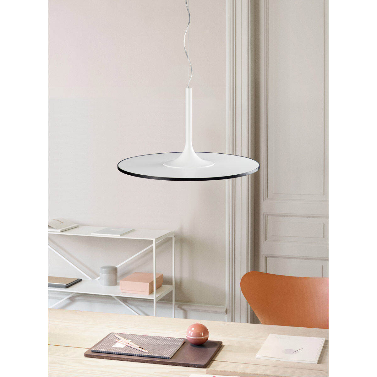 Piano 24 inch Brushed Black / Matte White Pendant Ceiling Light