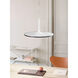 Piano 24 inch Brushed Black / Matte White Pendant Ceiling Light