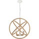 Marina 4 Light 22.75 inch Natural White Chandelier Ceiling Light