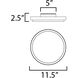 Float LED 11.5 inch Black Flush Mount Ceiling Light