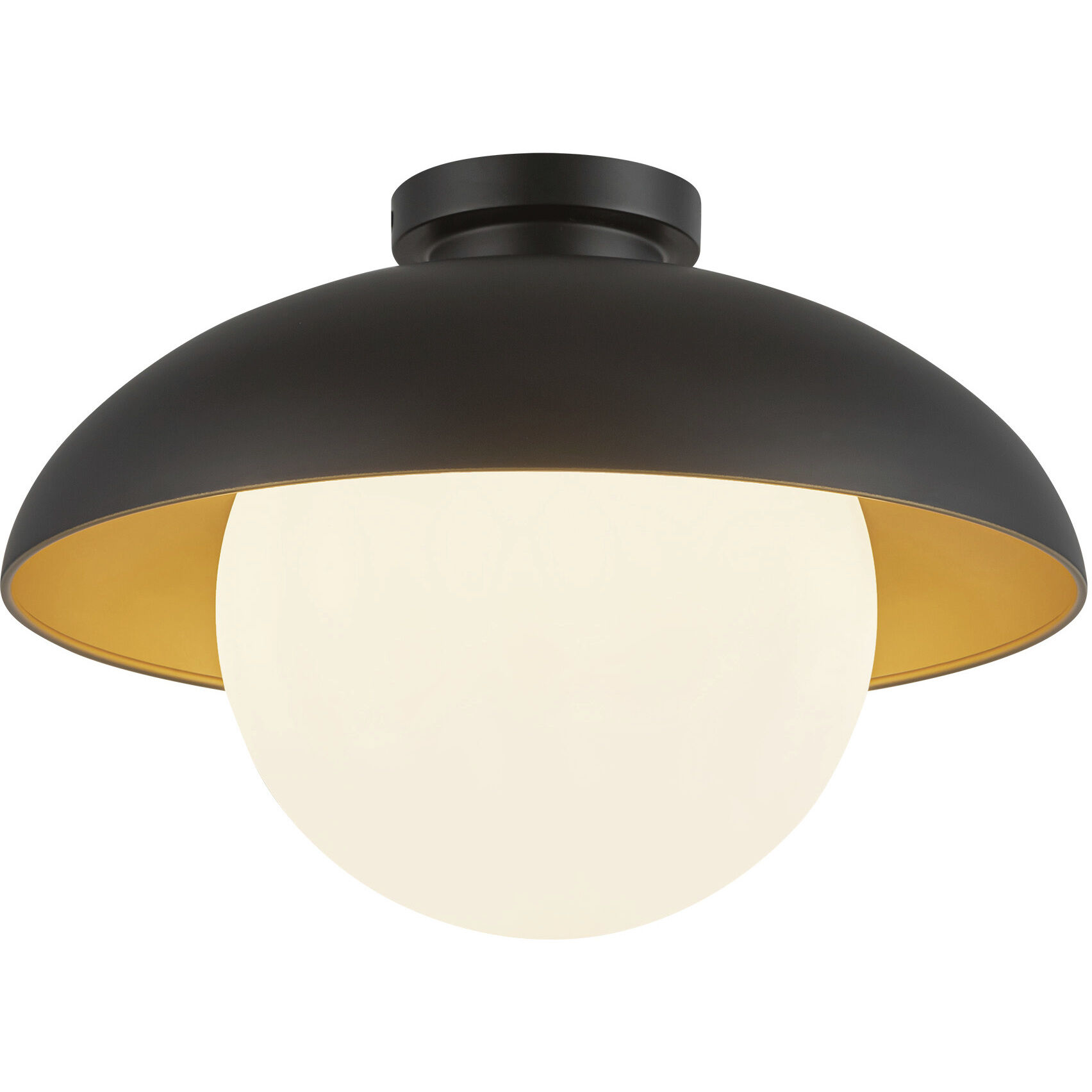 Alora Mood Rubio 1 Light 16 inch Matte Black/Opal Matte Glass Flush Mount Ceiling Light