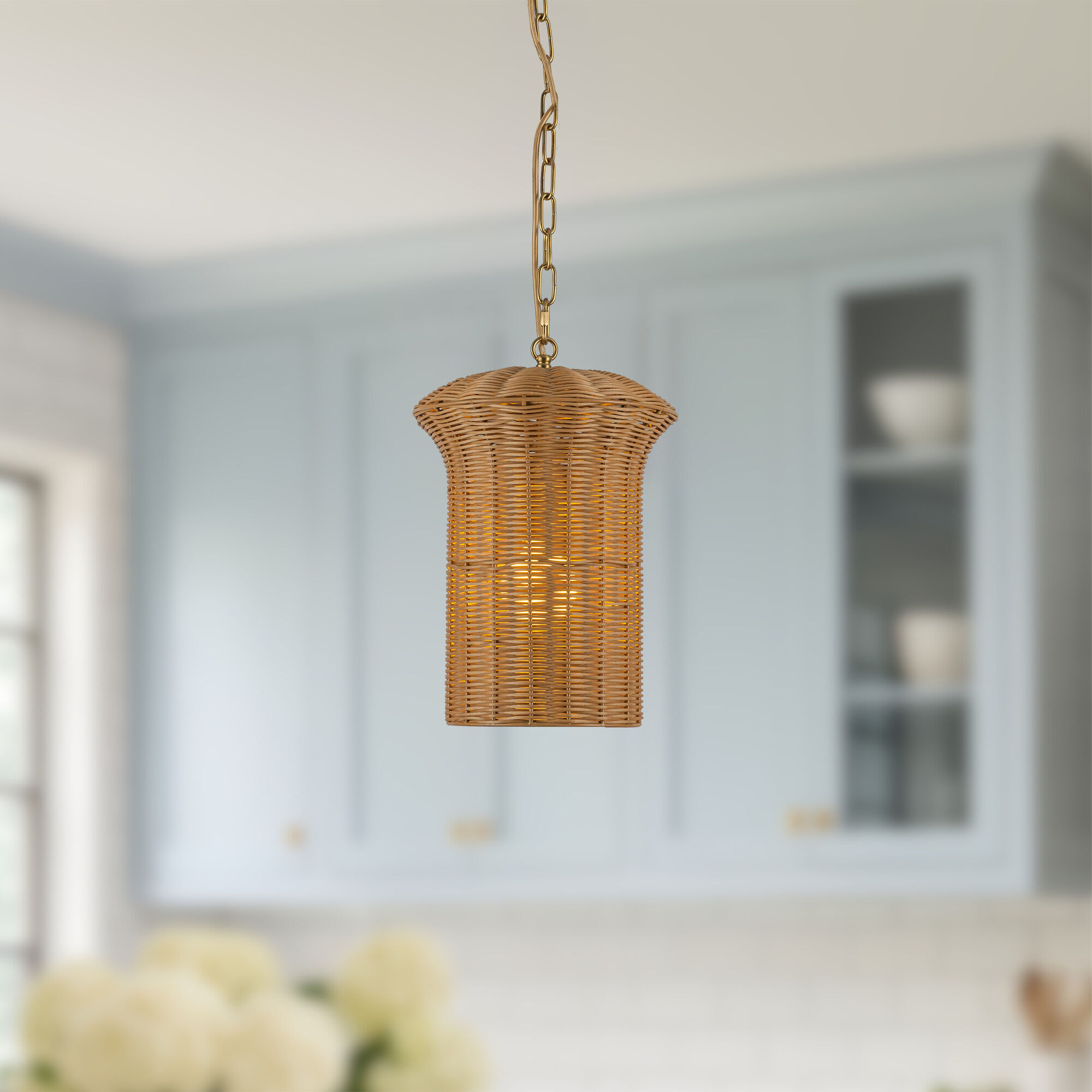 Alora Mood Kai Pendant Ceiling Light in Brushed Gold