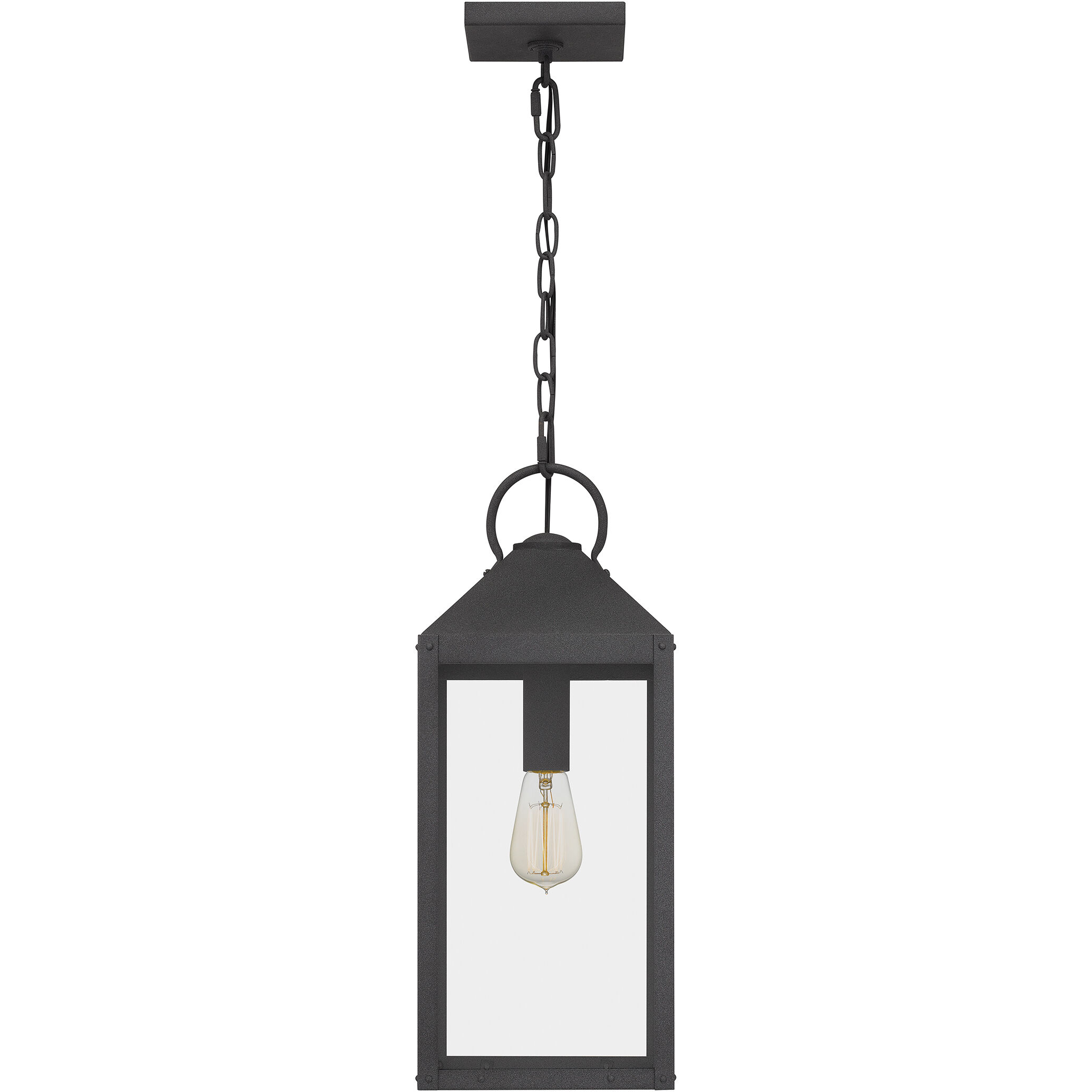 Thorpe 1 Light 8 inch Mottled Black Mini Pendant Ceiling Light, Small