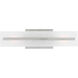 Dex 2 Light 4.75 inch Brushed Nickel Bath Vanity Wall Light in Brushed Nickel Silver