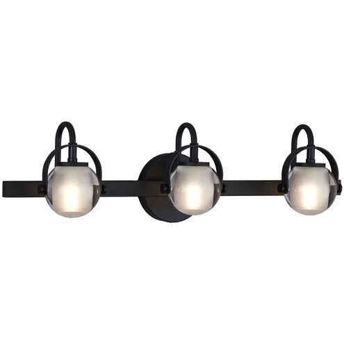 Conduit 3 Light 24 inch Matte Black Bath Bar Wall Light