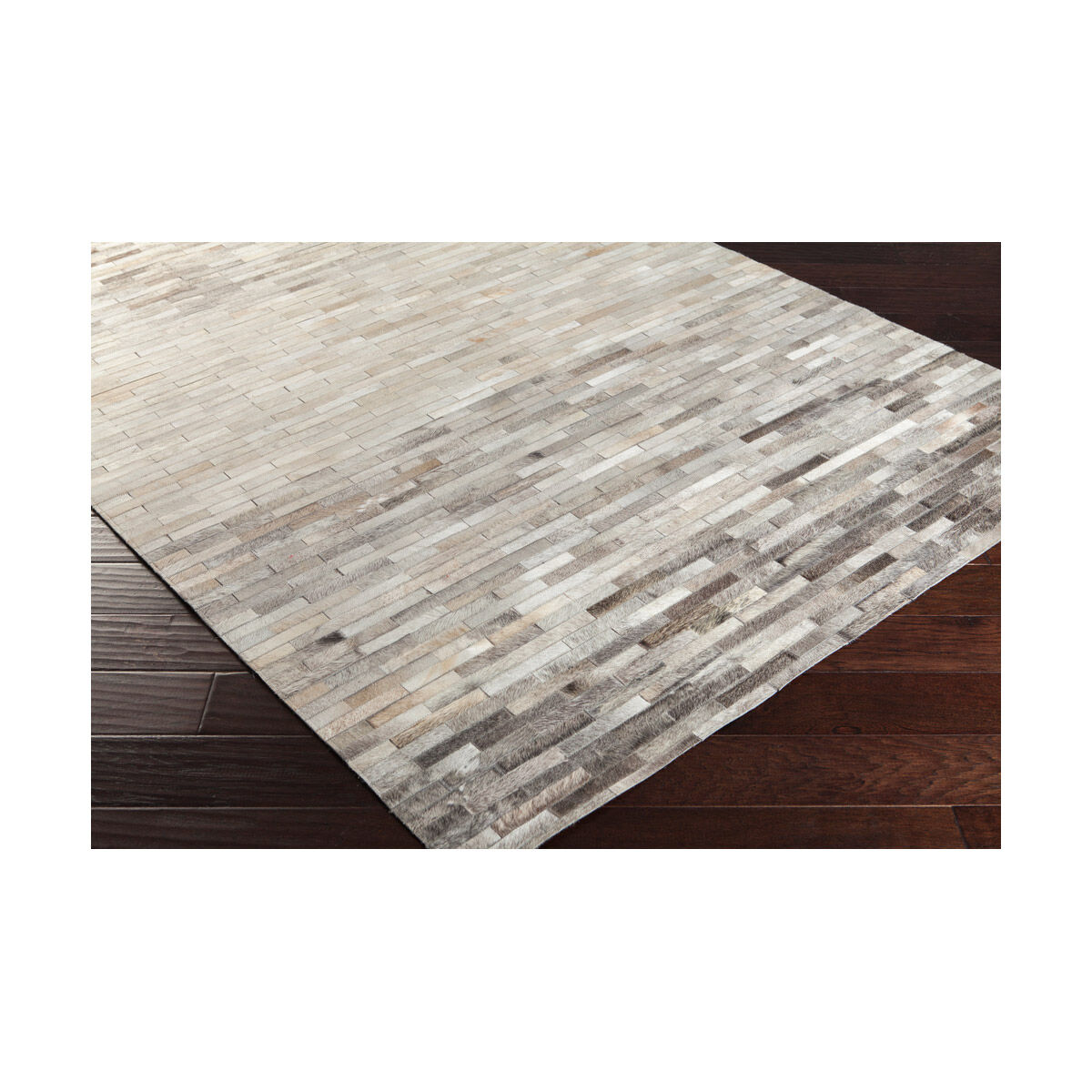 Outback 36 X 24 inch Ivory/Taupe/Dark Brown Rugs, Hair On Hide