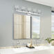 Bernardino 5 Light 44 inch Polished Chrome Vanity Wall Sconce Wall Light