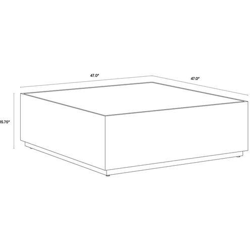 Shiloh 47.25 X 47.25 inch White / Black Coffee Table