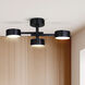 Montgomery LED 24.25 inch Black Semi-Flush Mount Ceiling Light