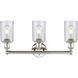 Clymer 3 Light 21.88 inch Polished Nickel Bath Vanity Light Wall Light in Seedy Glass